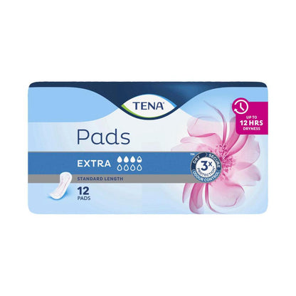 Tena Extra Standard Length Incontinence Pads - 12 pack