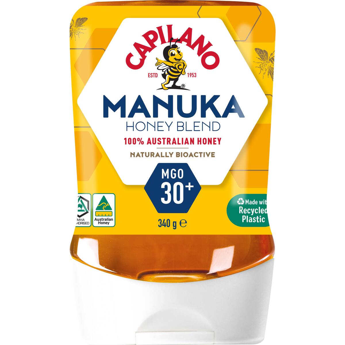 Capilano 100% Pure Australian Honey Active Manuka Mgo30+ Squeeze 340g