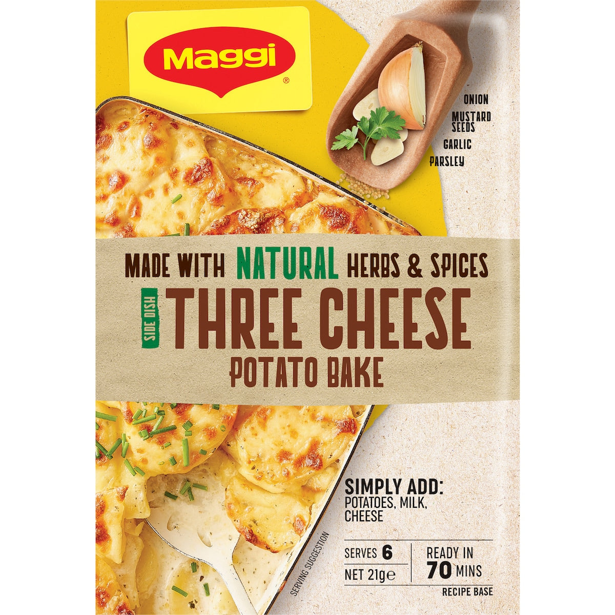 Maggi Side Dishes Three Cheese Potato Bake 21g