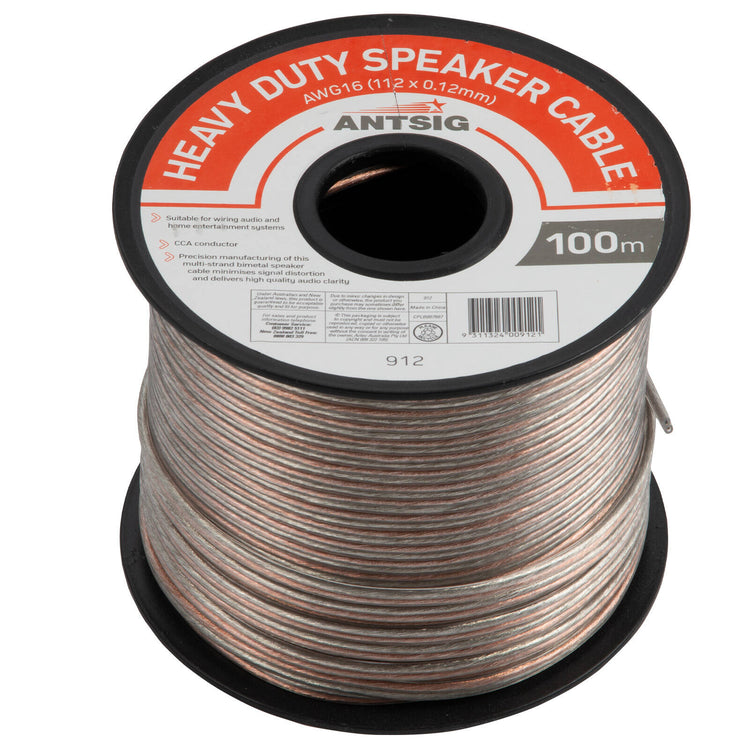 Antsig Heavy Duty Speaker Cable AWG16 112 x 0.12mm - Per Metre