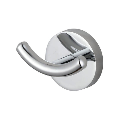Mondella Chrome Double Robe Hook - 70mm x 42mm x 48mm - Metal