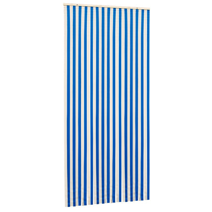 Pillar Weekender PVC Door Curtain - 86 x 200cm - Blue/White