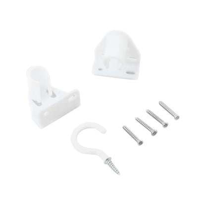 Windoware White Muslin Curtain Rod Bracket - 2 Pack