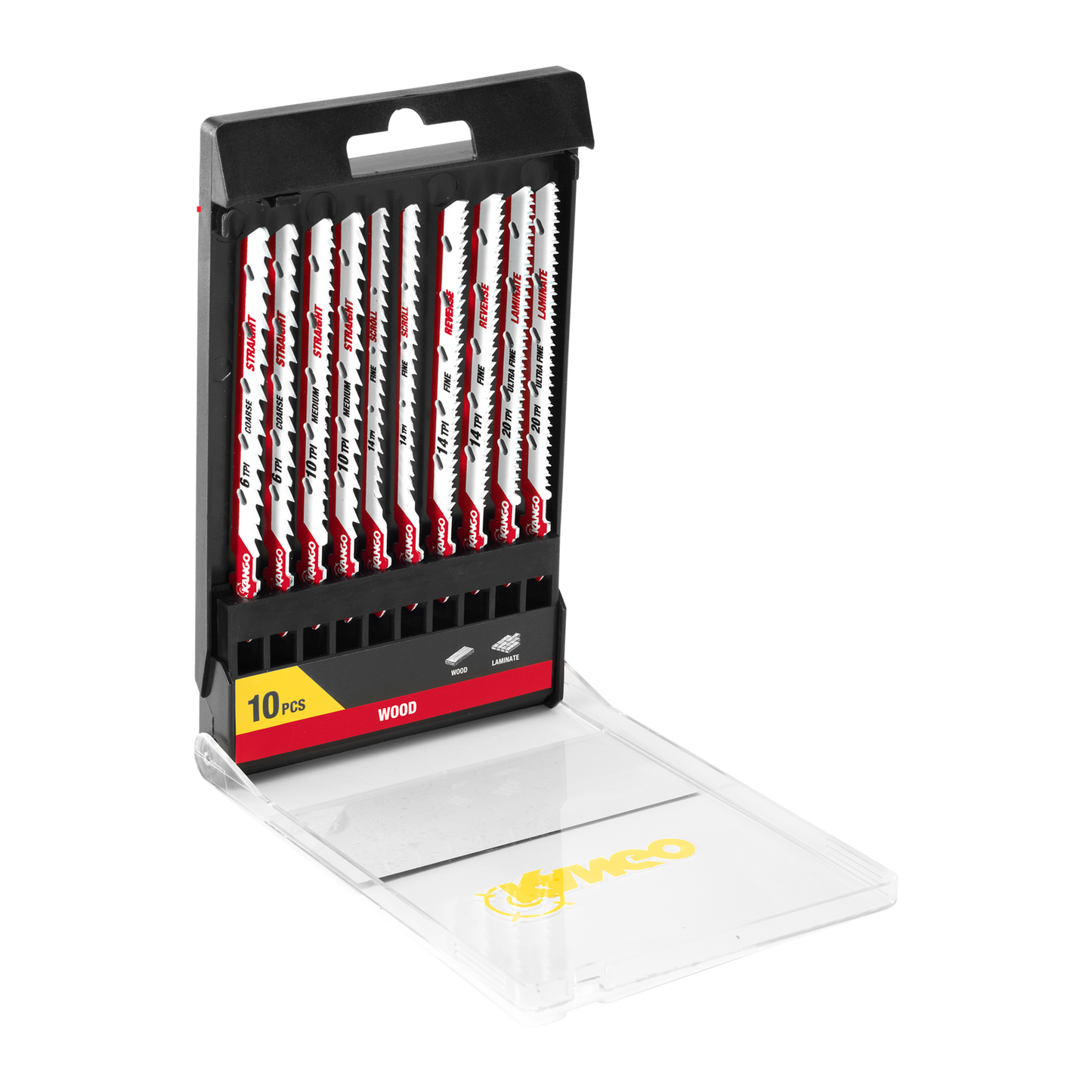 Kango Wood Jigsaw Blade Set - 10 Piece - 102 x 13 x 124mm