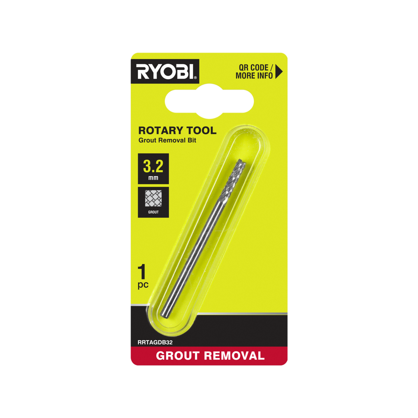 Ryobi Rotary Tool Grout Removal Bit - 3.2mm