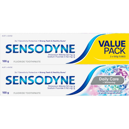 Sensodyne Daily Care & Whitening Sensitive Toothpaste 100g X 2 Pack