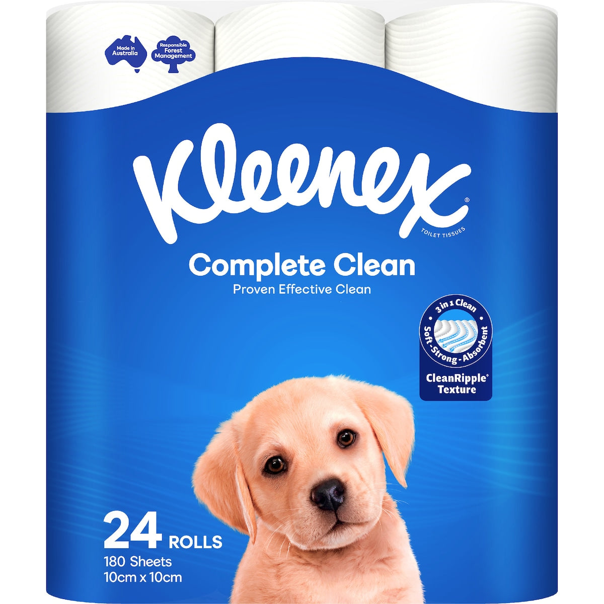 Kleenex Complete Clean White Toilet Paper 24 Pack