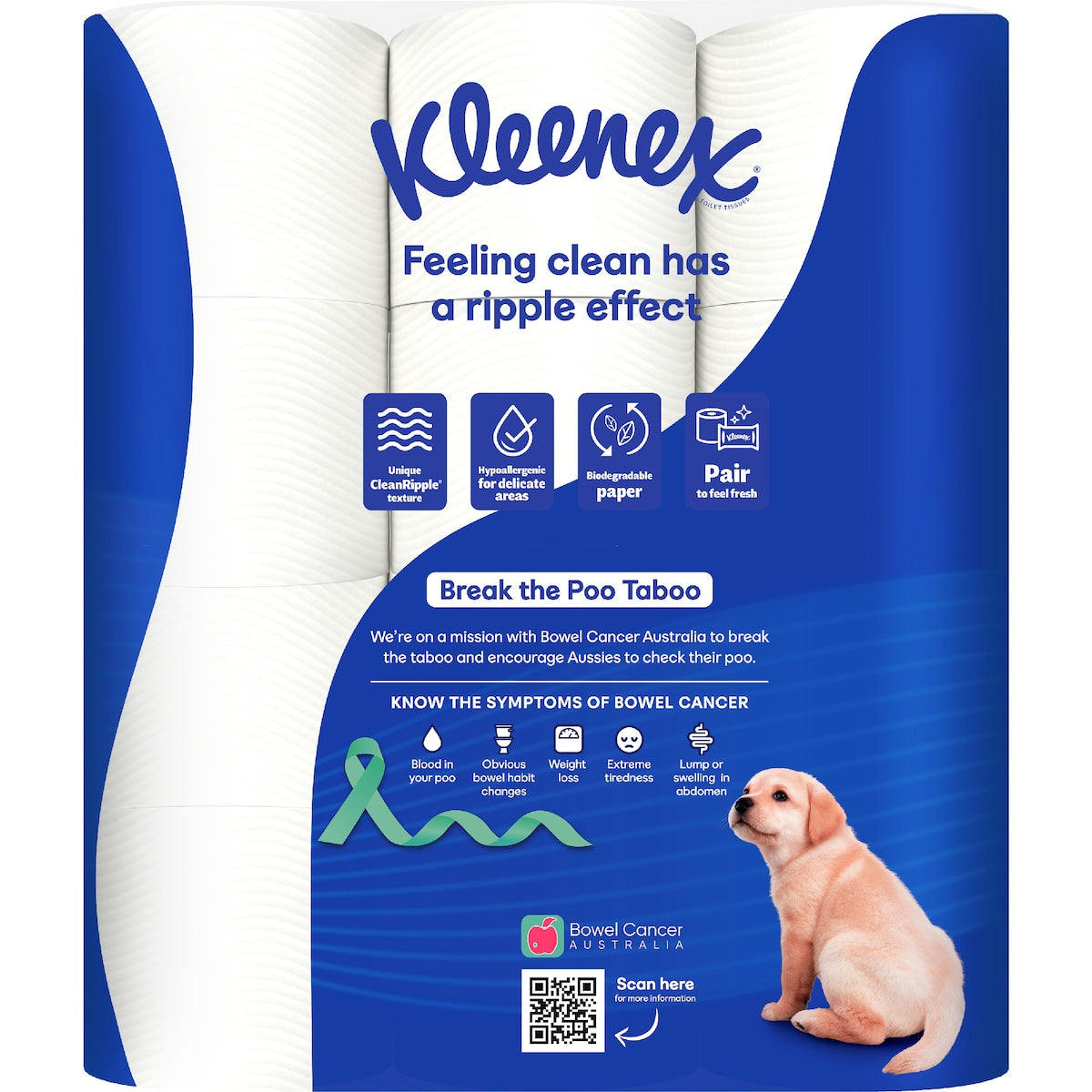 Kleenex Complete Clean White Toilet Paper 24 Pack
