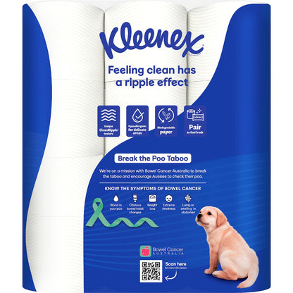Kleenex Complete Clean White Toilet Paper 24 Pack