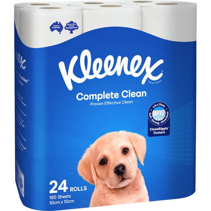 Kleenex Complete Clean White Toilet Paper 24 Pack