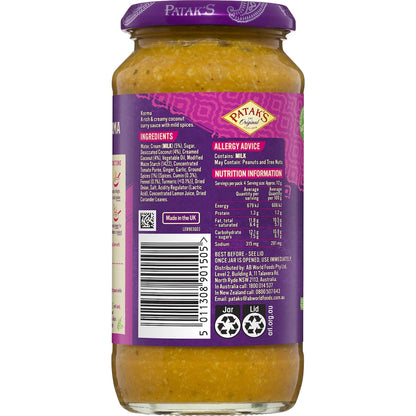 Pataks Korma Curry Simmer Sauce 450g