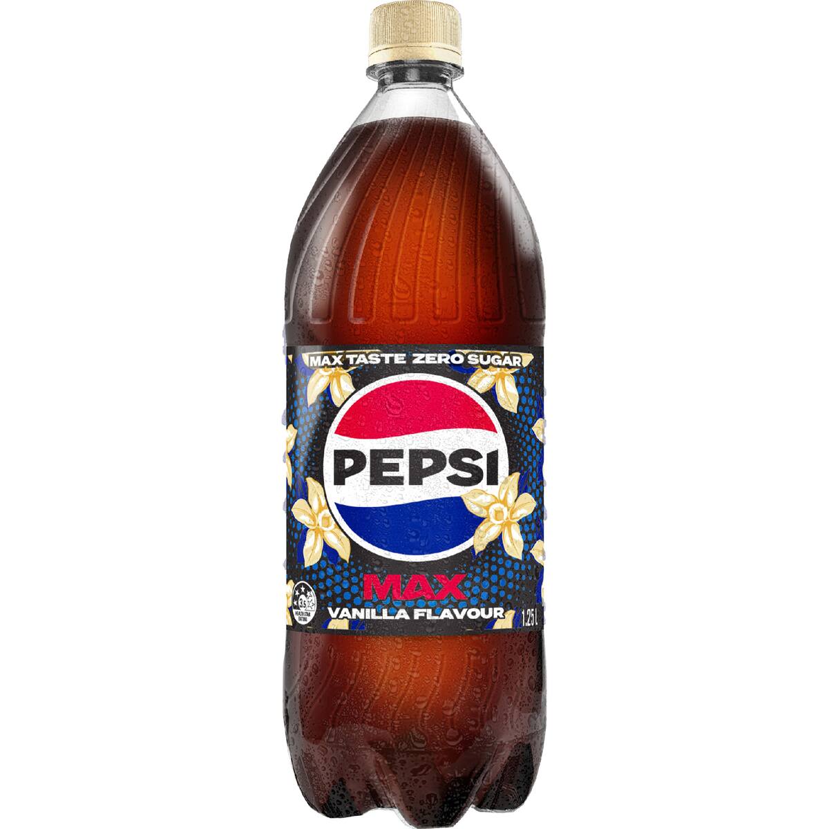 Pepsi Max Cola No Sugar Vanilla Soft Drink Bottle 1.25l