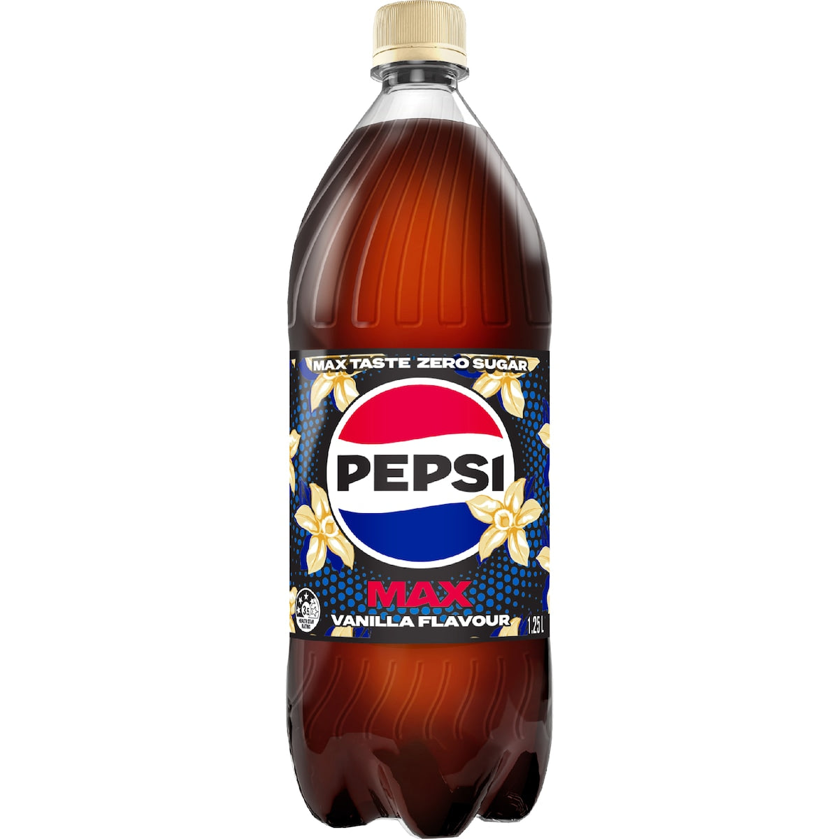 Pepsi Max Cola No Sugar Vanilla Soft Drink Bottle 1.25l