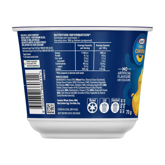 Kraft Easy Mac And Cheese Classic Cheese Pasta Bowl Macaroni Noodles - 73g