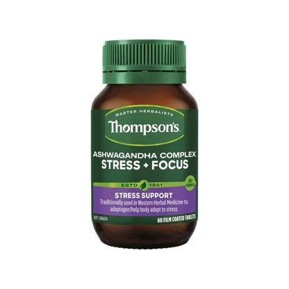 Thompsons Ashwagandha Complex Stress + Focus - 60 pack