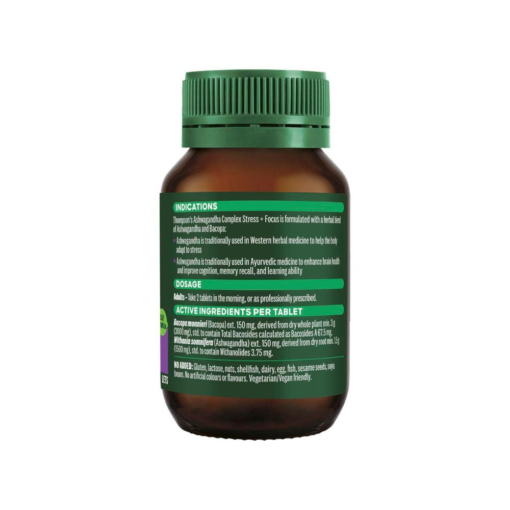 Thompsons Ashwagandha Complex Stress + Focus - 60 pack