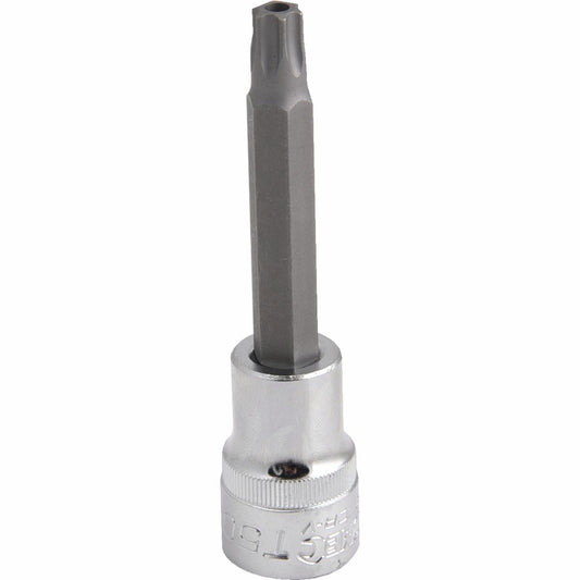 Kincrome Tamperproof Torx Bit Socket T50 100mm Chrome Vanadium Steel