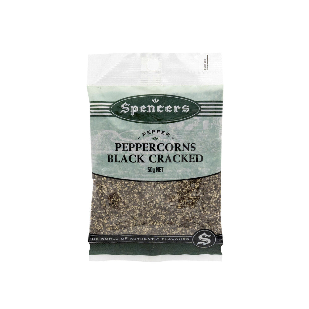 Spencers Cracked Black Peppercorns - 50g