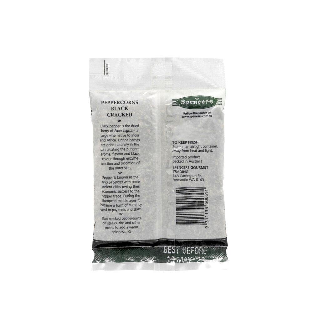 Spencers Cracked Black Peppercorns - 50g