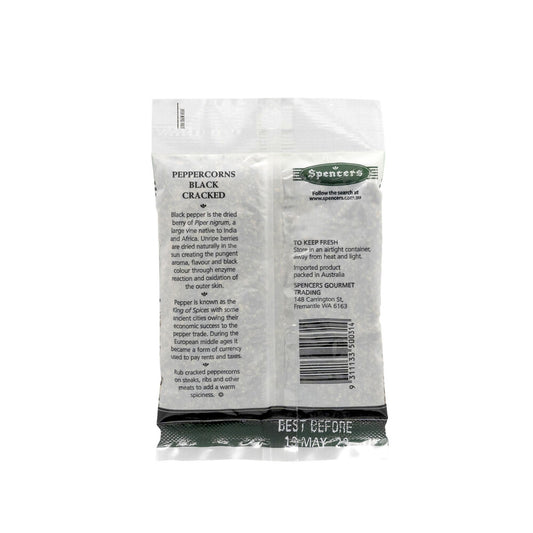 Spencers Cracked Black Peppercorns - 50g