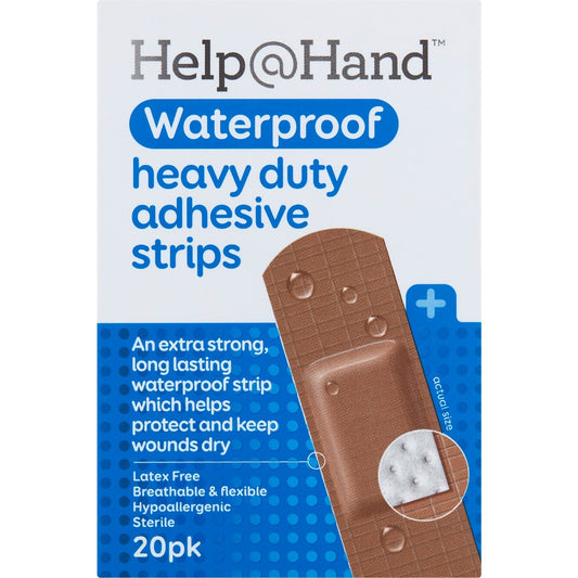 Help@hand Waterproof Heavy Duty Adhesive Strips 20 Pack