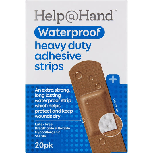 Help@hand Waterproof Heavy Duty Adhesive Strips 20 Pack