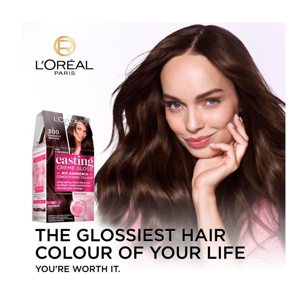 L'Oreal Casting Creme Gloss Darkest Brown Hair Colour - 1 each