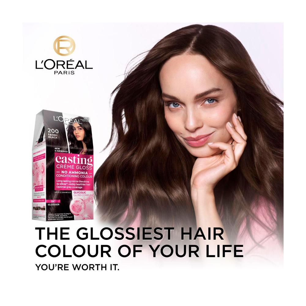 L'Oreal Castings Creme Gloss Hair Colour Ebony Black - 1 pack