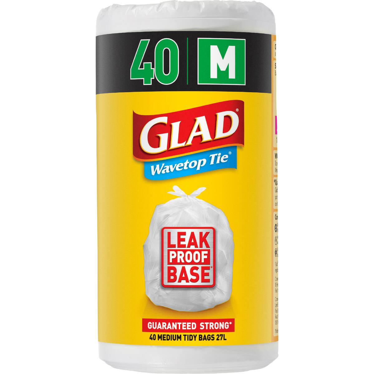 Glad Kitchen Tidy Bag Wavetop Medium 40 Pack
