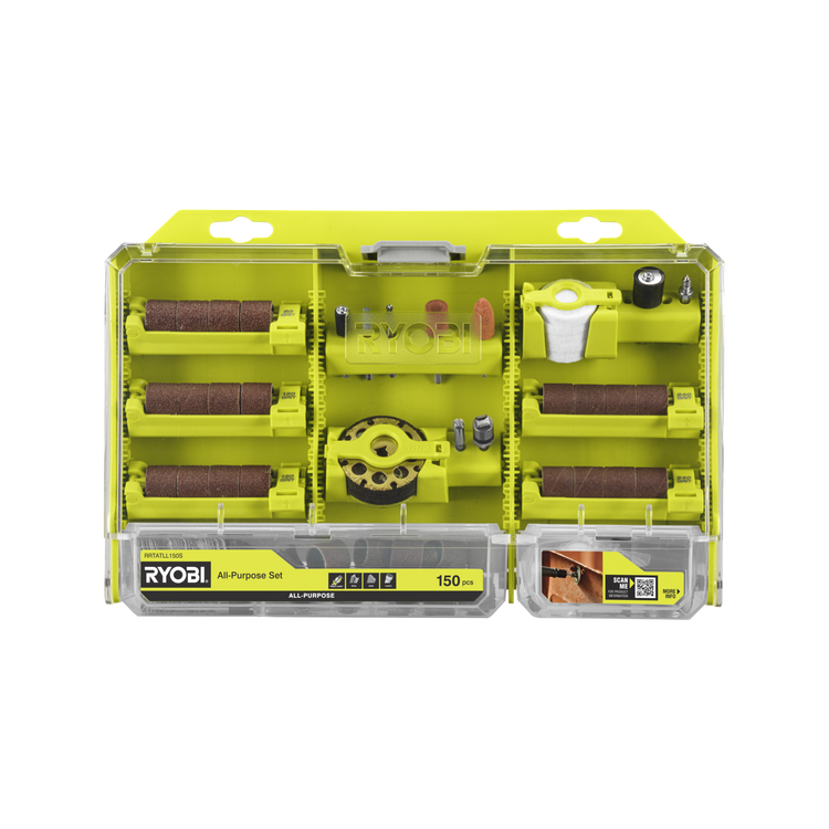 Ryobi 150 Piece Twist Lock All Purpose Rotary Set