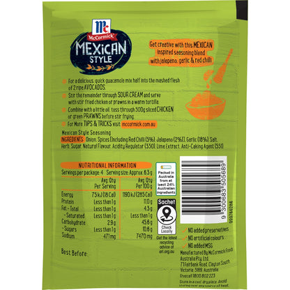 Mccormick Mexican Style Street Food Seasoning 25g