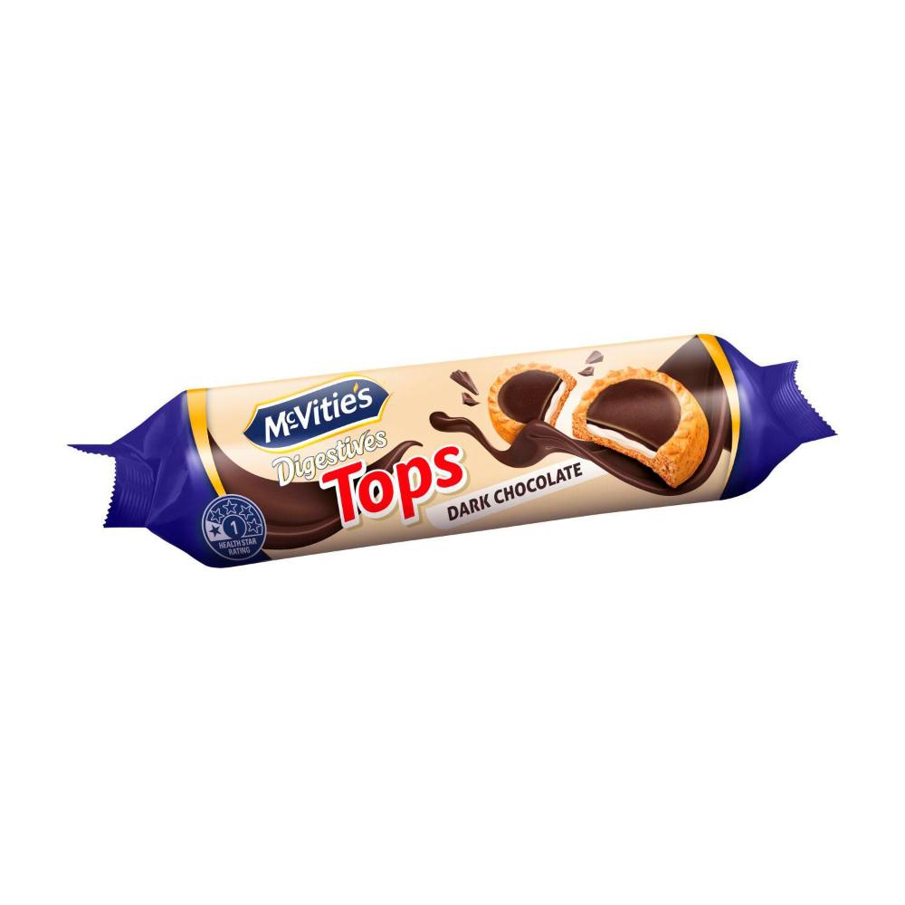 Mcvities Digestives Tops Biscuits Dark Chocolate - 100g
