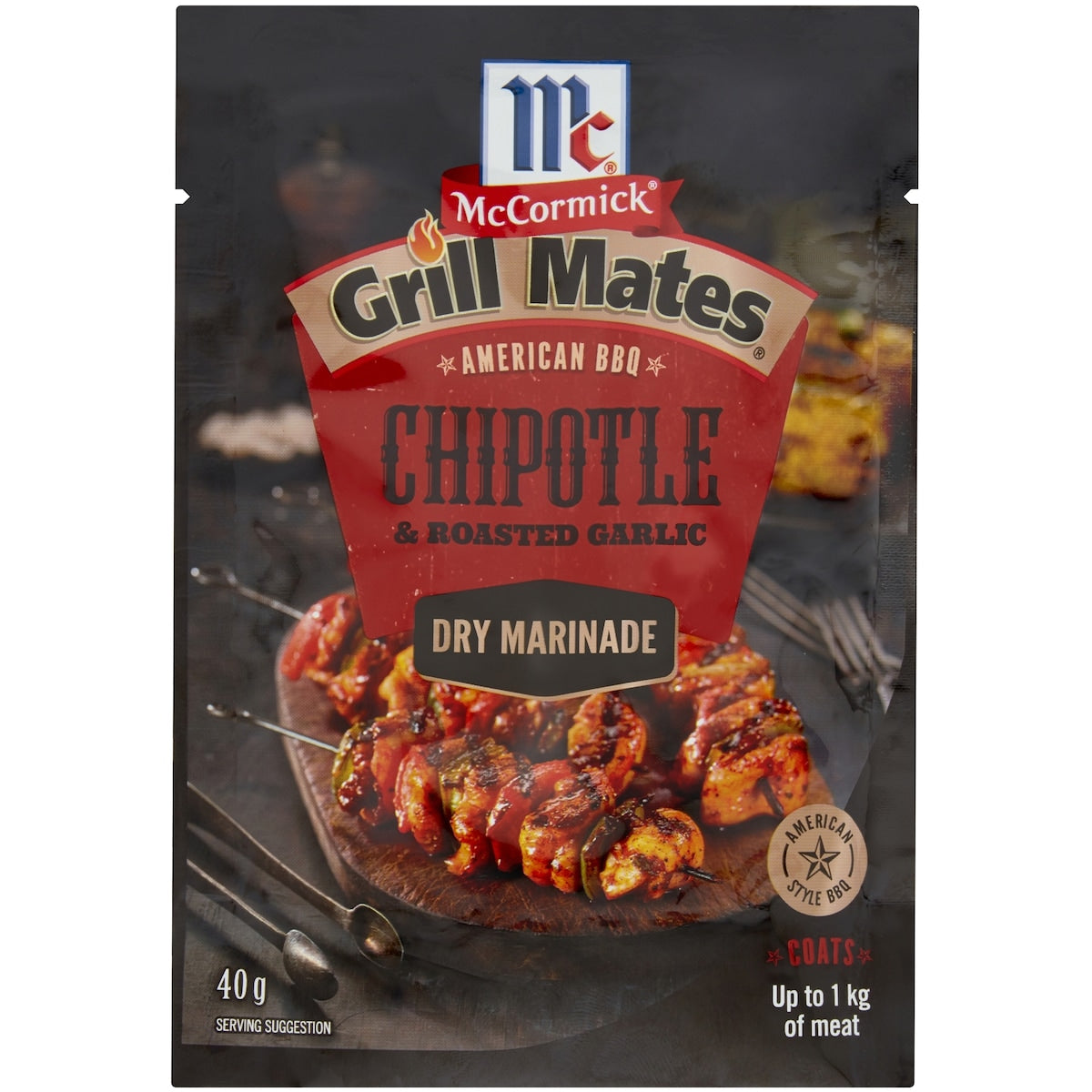 McCormick Grill Mates Chipotle & Garlic American BBQ Dry Marinade 40g