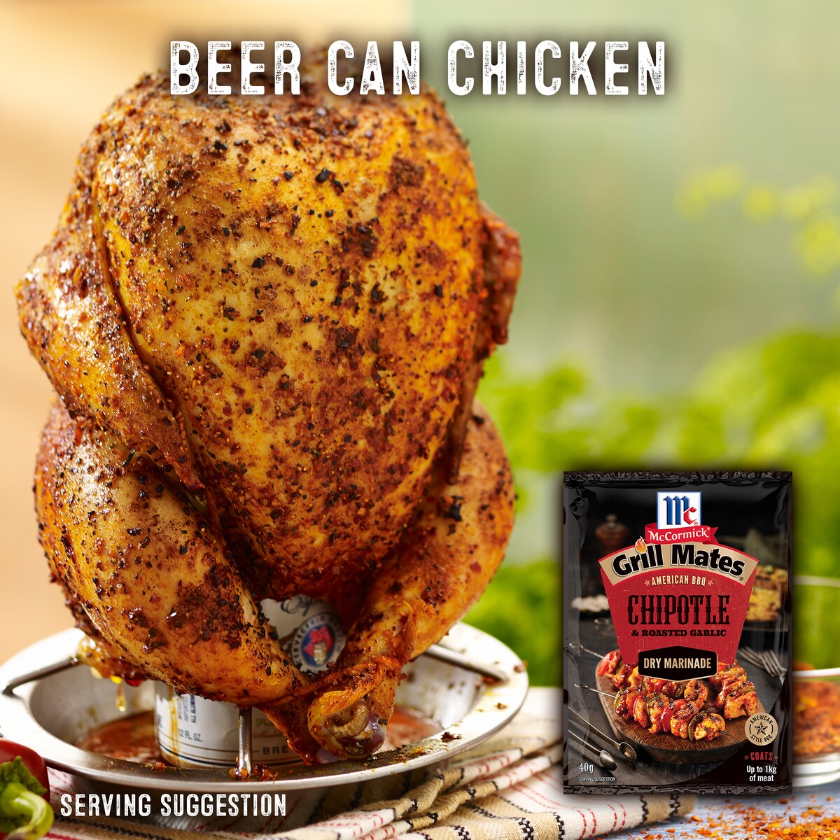 McCormick Grill Mates Chipotle & Garlic American BBQ Dry Marinade 40g