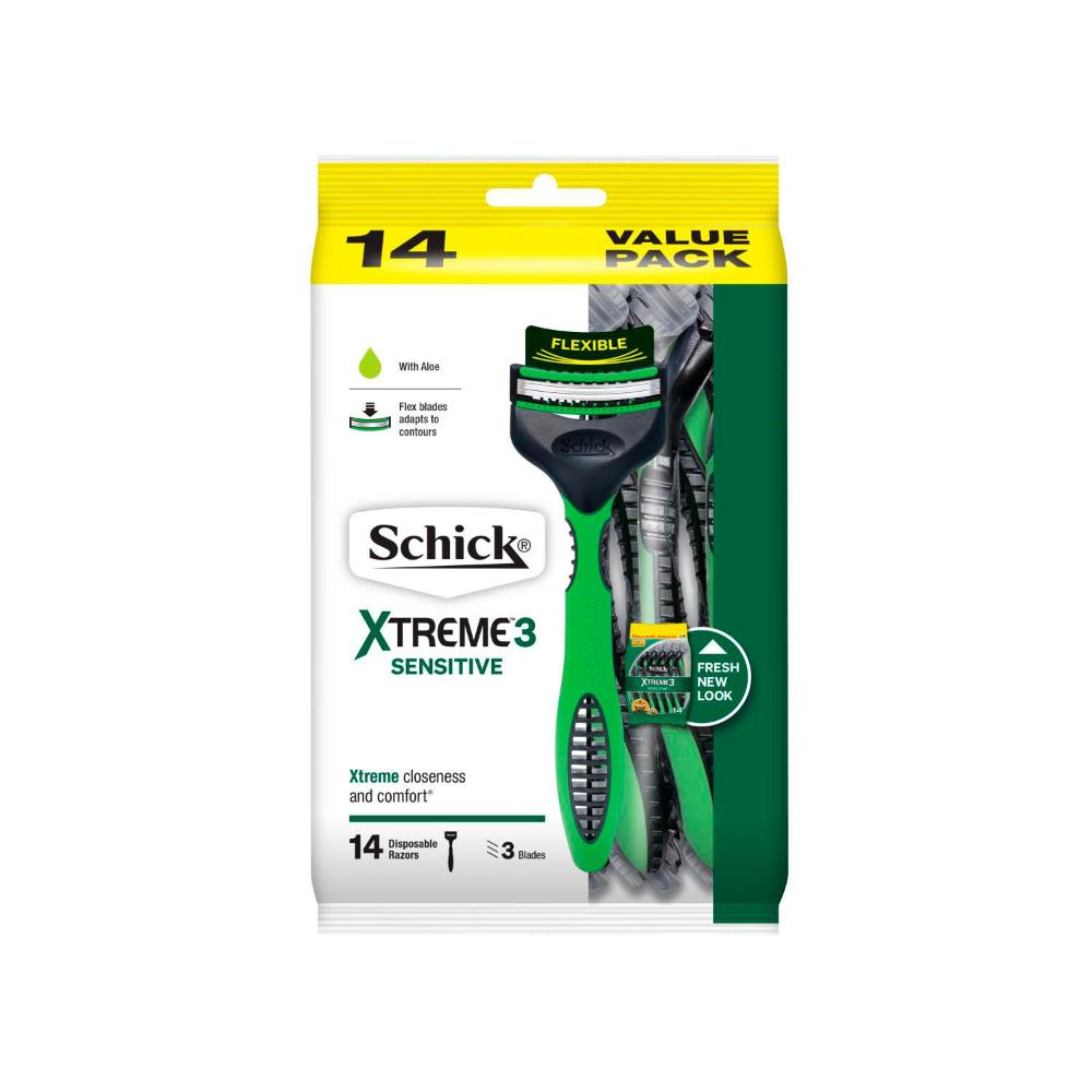 Schick Xtreme 3 Disposable Razors Sensitive - 14 pack