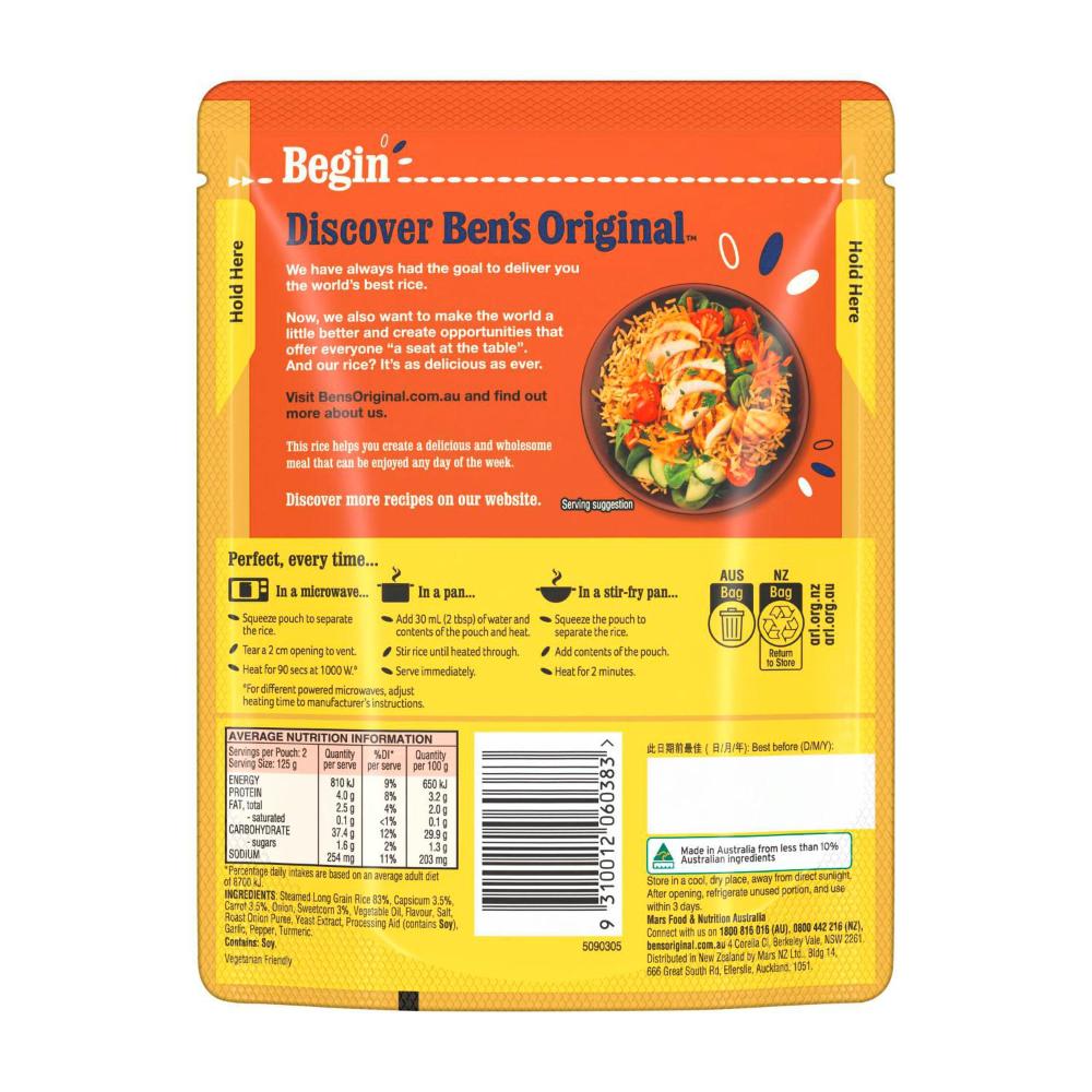 Ben's Original Savoury Chicken Flavour Rice Pouch - 250g