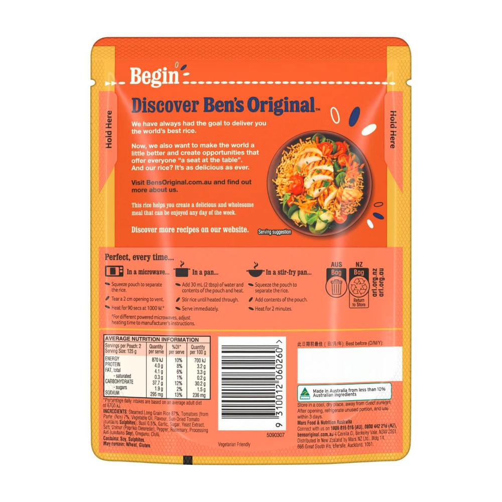 Ben's Original Tomato & Basil Rice Pouch - 250g