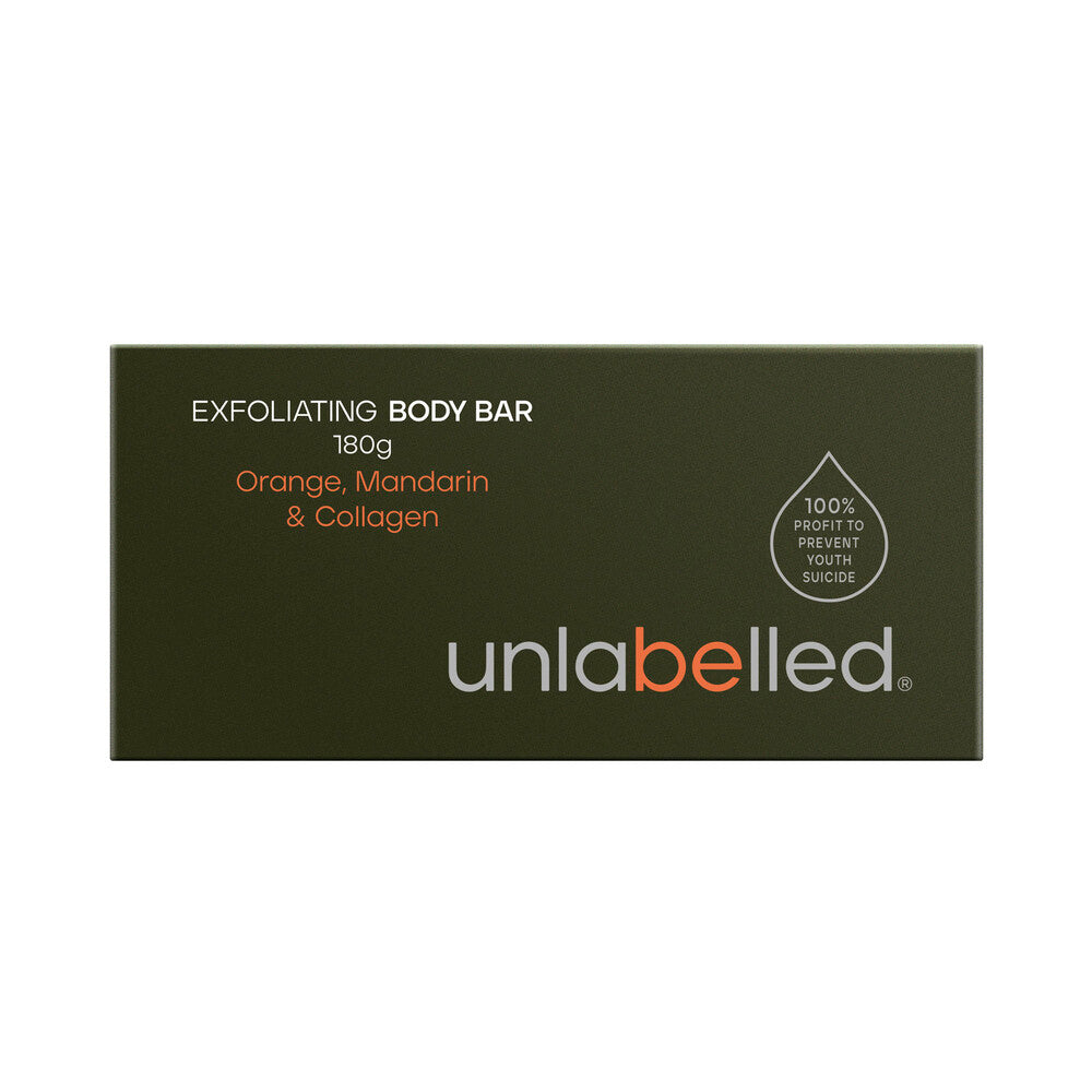 Unlabelled Exfoliating Body Bar Orange- Mandarin & Collagen - 180g