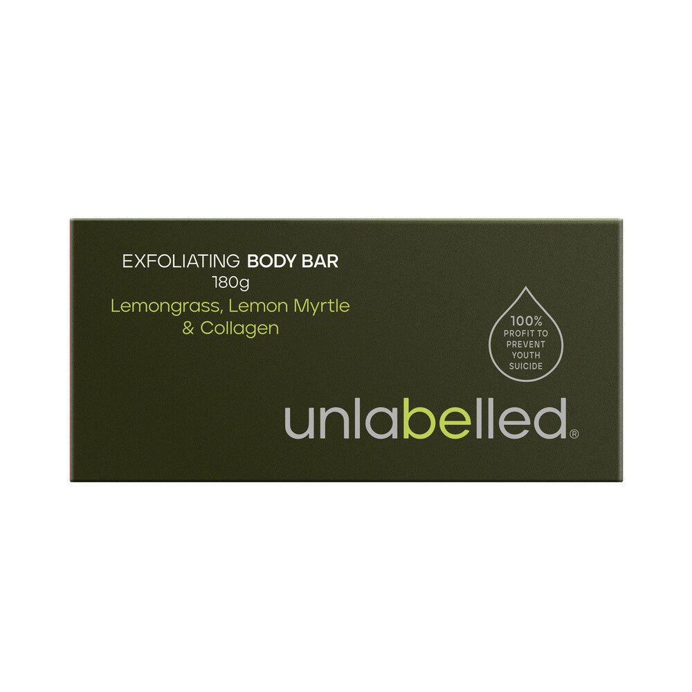 Unlabelled Exfoliating Moisturising Body Bar Lemongrass - Lemon M ... 180g
