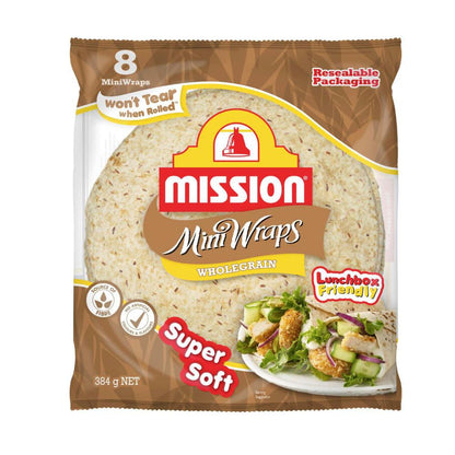 Mission Mini Wrap Wholegrain 8 Pack - 384g