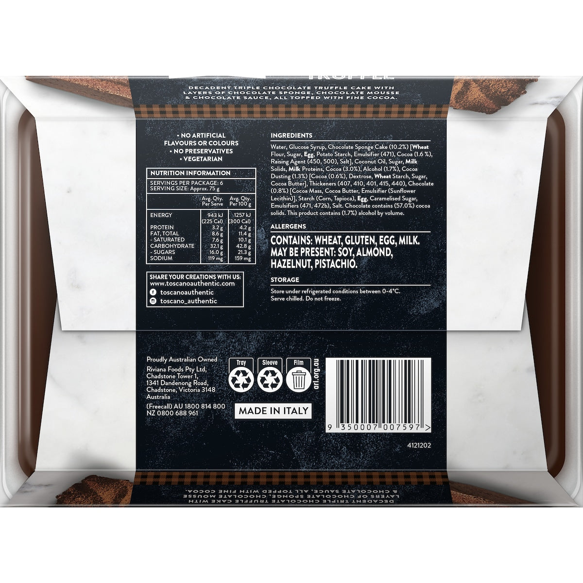 Toscano Chocolate Truffle 450g