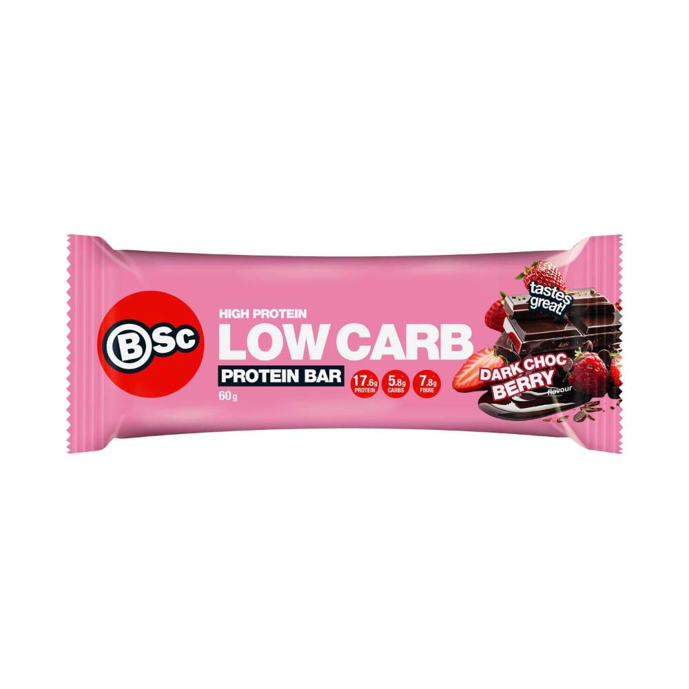 BSc High Protein Low Carb Bar Dark Choc Berry - 60g