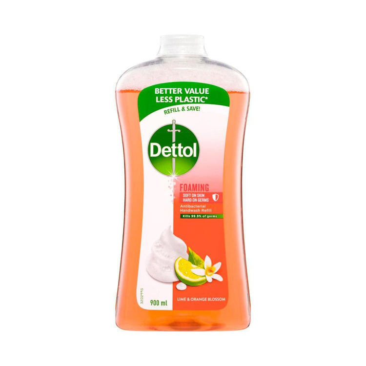 Dettol Antibacterial Foam:hand Wash Lime & Orange Refill - 900mL