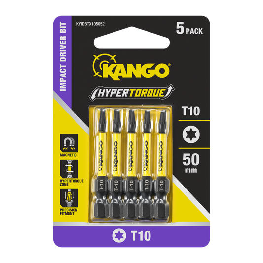 Kango HYPERTORQUE Impact Driver Bit 50mm T10 5 Pack