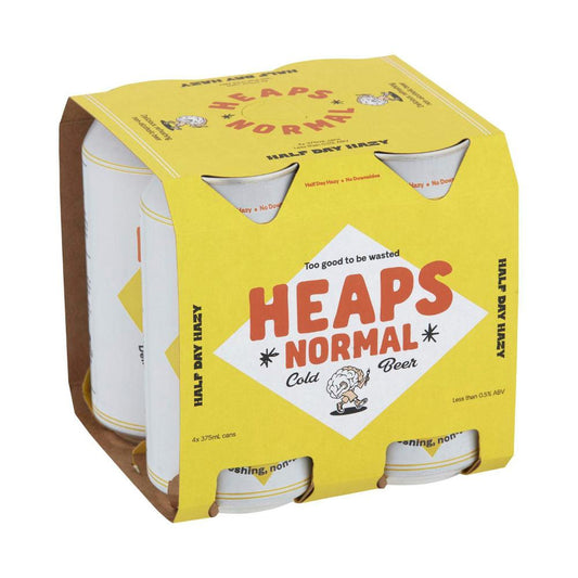 Heaps Normal Half Day Hazy Can 375ml - 4 Pack