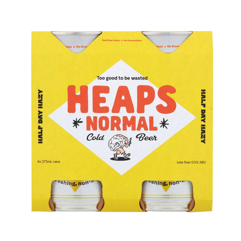 Heaps Normal Half Day Hazy Can 375ml - 4 Pack