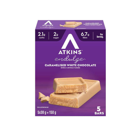 Atkins Low Carb Endulge Bars Caramelised White Chocolate 5x30g - 150g
