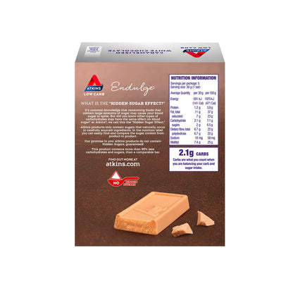 Atkins Low Carb Endulge Bars Caramelised White Chocolate 5x30g - 150g