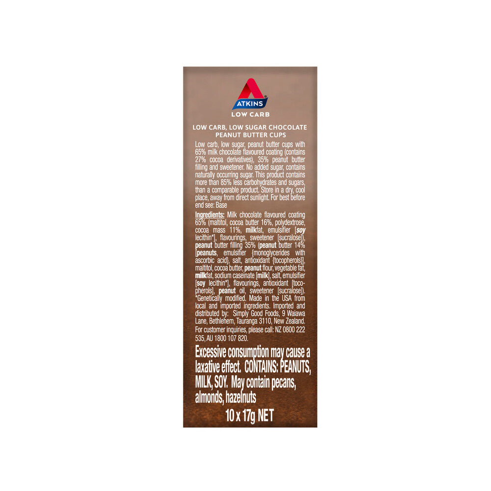 Atkins Endulge Peanut Butter Cups 10 Pack - 170g