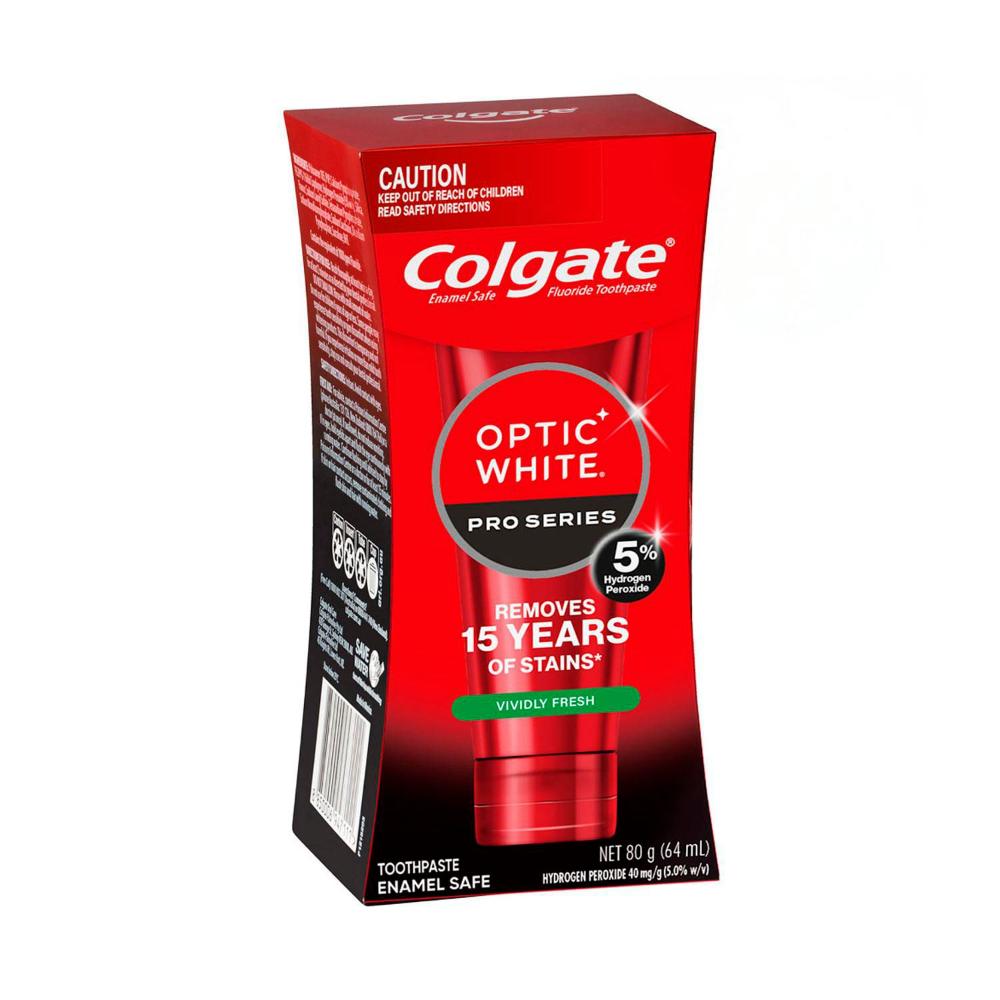 Colgate Optic White Pro Series Teeth Whitening Toothpaste Vividly Fresh With 5% Hy ... 80g